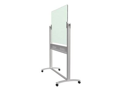 Quartet Infinity Magnetic Glass Dry-Erase Mobile Presentation Whiteboard Easel, Silver Base, 3' x 4' (ECM43G)