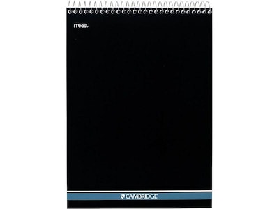 Cambridge Steno Book, 8.5 x 11, Wide Ruled, 70 Sheets, Black (59006)