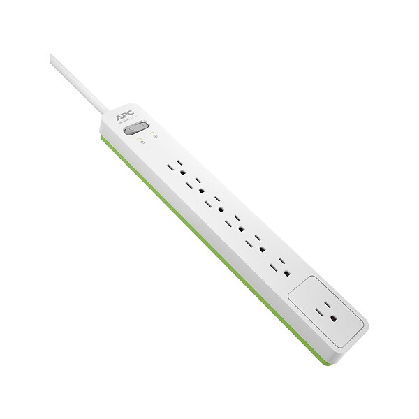 APC Essential SurgeArrest 7-Outlet Surge Protector, 6 Cord (PE76W)