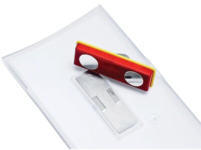 Durable Click Fold ID Badge Holders, Clear, 10/Pack (8215-19)