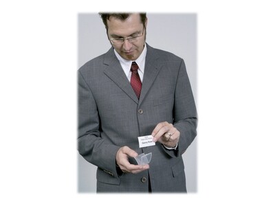 Durable Click Fold ID Badge Holders, Clear, 10/Pack (8215-19)