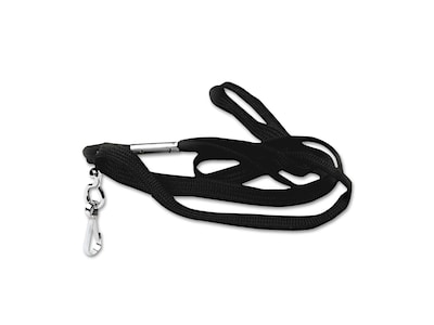 Advantus Deluxe Lanyards, Black, 24/Box (75424)