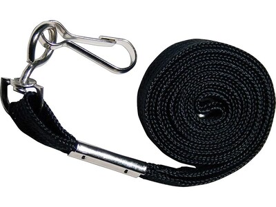 Advantus Deluxe Lanyards, Black, 24/Box (75424)