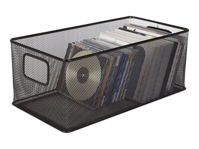 Black Wire Mesh Large DVD Storage Box
