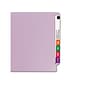 Smead End-Tab File Folders, Shelf-Master Reinforced Straight-Cut Tab, Letter Size, Lavender, 100/Box (25410)