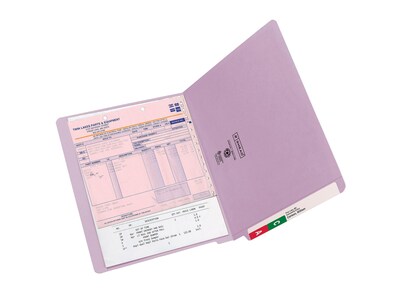 Smead End-Tab File Folders, Shelf-Master Reinforced Straight-Cut Tab, Letter Size, Lavender, 100/Box (25410)