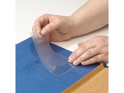 Smead® Self-Adhesive Poly Pockets, Index Card Size (5-5/16 W x 3-5/8 H), Clear, 100/Bx (68153)