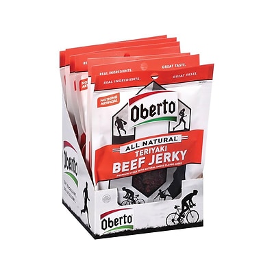 Oberto Beef Jerky, Teriyaki, 1.5 Oz., 8/Box (SMO1943)