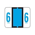 Smead BCCRN Color Coded Numeric Labels, 6, Blue, 500/Roll (67376)