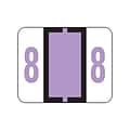 Smead BCCRN Color Coded Numeric Labels, 8, Lavender, 500/Roll (67378)