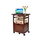 Winsome Piper 3-Shelf Wood Mobile Printer Stand, Brown (94427)