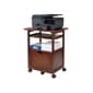 Winsome Piper 3-Shelf Wood Mobile Printer Stand, Brown (94427)