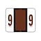 Smead BCCRN Color Coded Numeric Labels, 9, Brown, 500/Roll (67379)