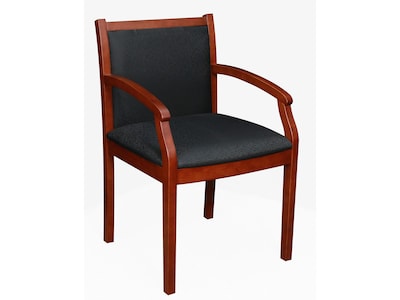 Regency Regent Fabric Guest Chair, Black/Cherry (9875CHBK)