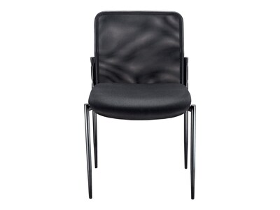 Quill Brand® Roaken Mesh Back Fabric Guest Chair, Black (25089-CC)