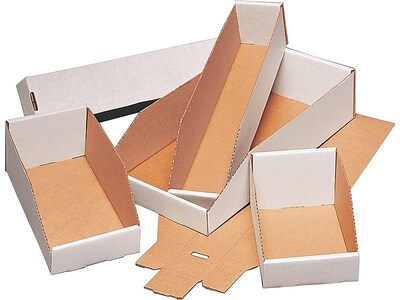 The Packaging Wholesalers Storage Bins, Oyster White, 50/Bundle (BSBINMT412)