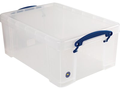 Really Useful Box® 9 Liter Snap Lid Storage Bin, Clear (9L CL)