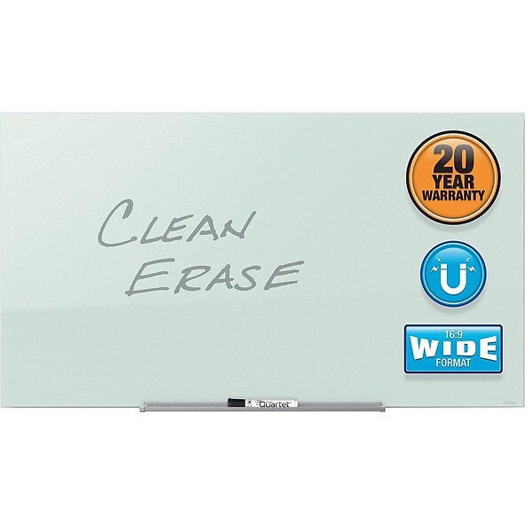 Quartet InvisaMount Glass Dry-Erase Whiteboard, 3.5 x 6 (G7442IMW)
