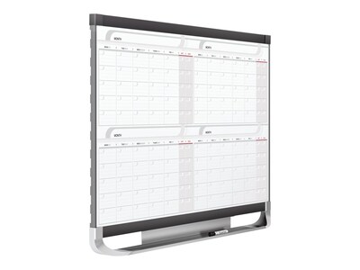 Quartet Prestige Magnetic Total Erase Calendar Whiteboard, Graphite Frame, 4 x 3 (4MCP43P2)