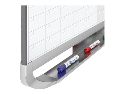 Quartet Prestige Magnetic Total Erase Calendar Whiteboard, Graphite Frame, 4' x 3' (4MCP43P2)