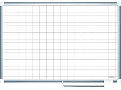 MasterVision Platinum Plus Magnetic Porcelain Planning Board, Aluminum Frame, 6 x 4 (CR1230830)