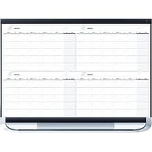 Quartet Prestige Magnetic Total Erase Calendar Whiteboard, Graphite Frame, 3 x 2 (4MCP23P2)