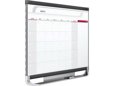 Quartet Prestige Magnetic Total Erase Calendar Whiteboard, Graphite Frame, 3 x 2 (CP32P2)