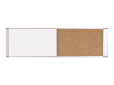 Mastervision Cork & Dry Erase Combo Dry-Erase & Bulletin Board, Silver Frame, 3 x 1.5 (XA10003700)