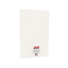 JAM Paper 65 lb. Cardstock Paper, 8.5 x 14, White Parchment, 50 Sheets/Pack (17128860)