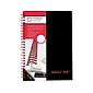 Black N' Red Black n' Red 1-Subject Professional Notebooks, 5.88" x 8.25", Wide Ruled, 70 Sheets, Black (L67000)