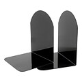 OfficeMate Heavy Duty Magnetic 8 Steel Bookends, Black, Pair (93186)