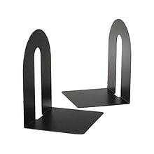 Officemate Heavy Duty Steel Book Ends, 10H, Black (93142)