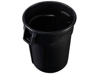 Rubbermaid Brute Indoor Trash Can w/ No Lid, Black Resin, 44 Gal. (FG264360BLA)