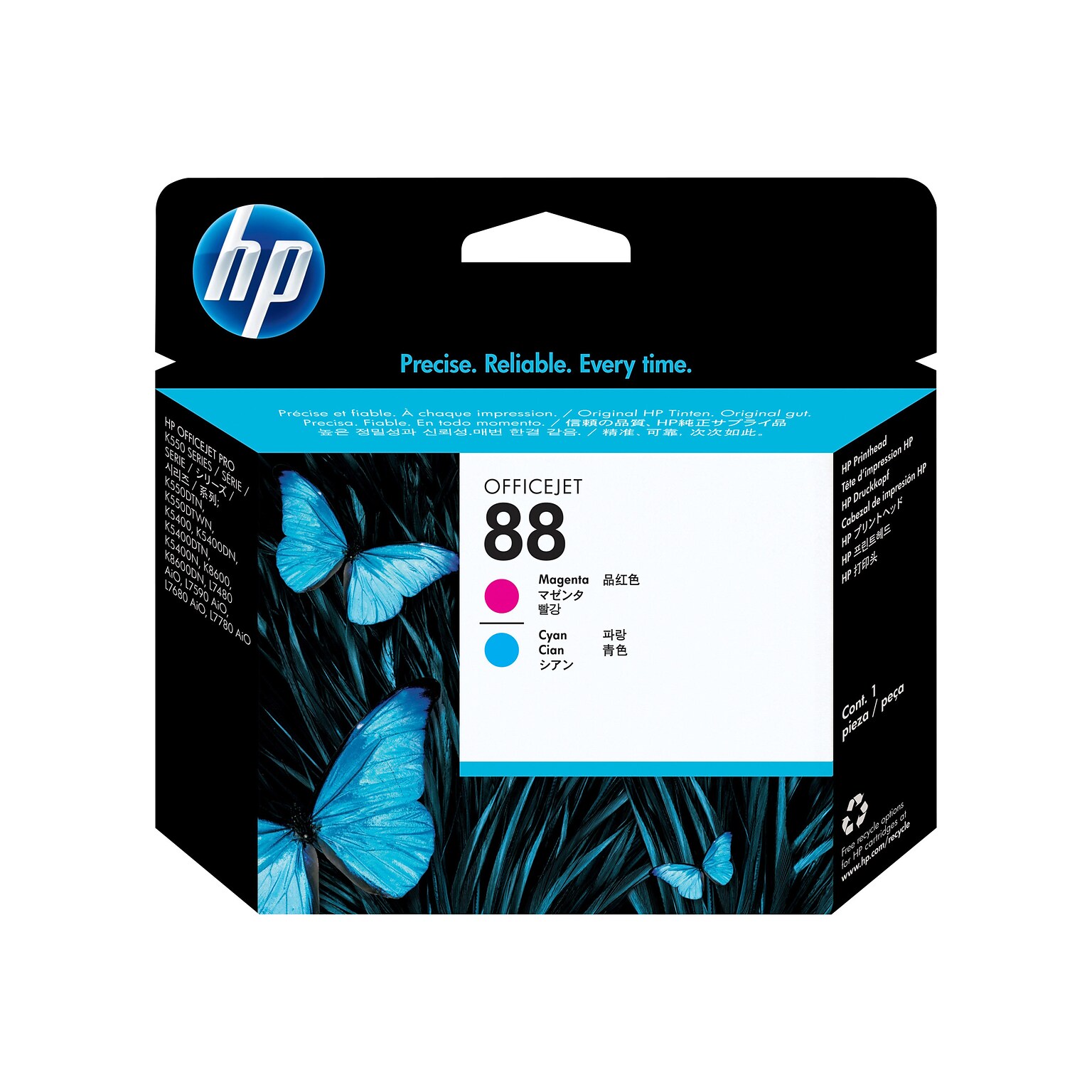 HP 88 C9382A Printhead, Magenta, Cyan