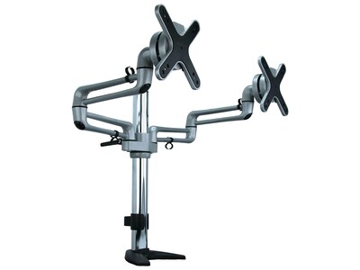  Mount-It! Dual Monitor Mount, Up To 27" Monitors, Silver (MI-732) 