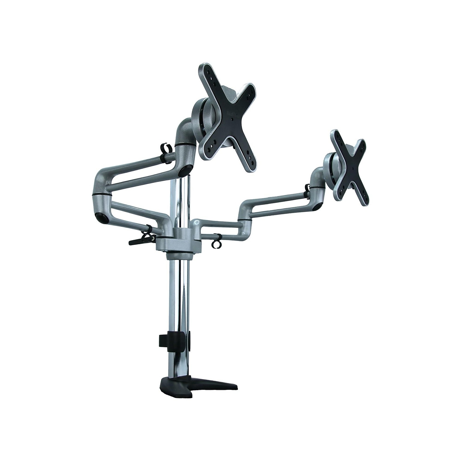 Mount-It! Dual Monitor Mount, Up To 27 Monitors, Silver (MI-732)