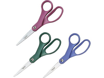 Fiskars Students 7.1 Stainless Steel Kids Scissors, Sharp Tip, Assorted Colors (9458 7097)