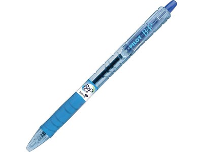 Pilot B2P Bottle 2 Pen Retractable Ballpoint Pens, Medium Point, Blue Ink, Dozen (34801)