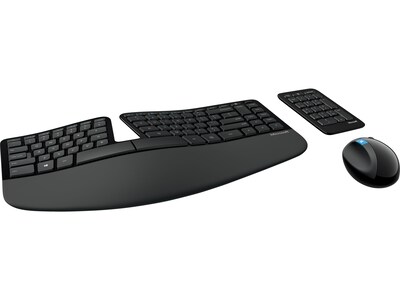 Microsoft Sculpt Ergonomic Desktop Wireless Keyboard & Mouse, Black (L5V-00001)