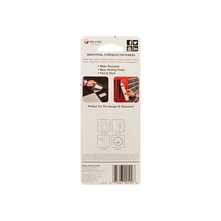 Velcro® Brand Industrial Strength 2 x 4 Hook & Loop Fastener Strips,  Black, 2/Pack (90199)