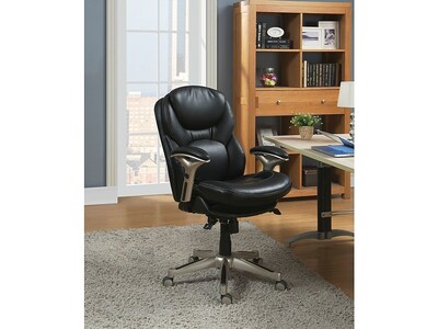 Serta Back in Motion Leather Executive Chair, Black (CHR200006)