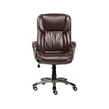 Serta Bonded Leather Executive Chair, Biscuit Brown (CHR200090)