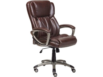 Serta Bonded Leather Executive Chair, Biscuit Brown (CHR200090)