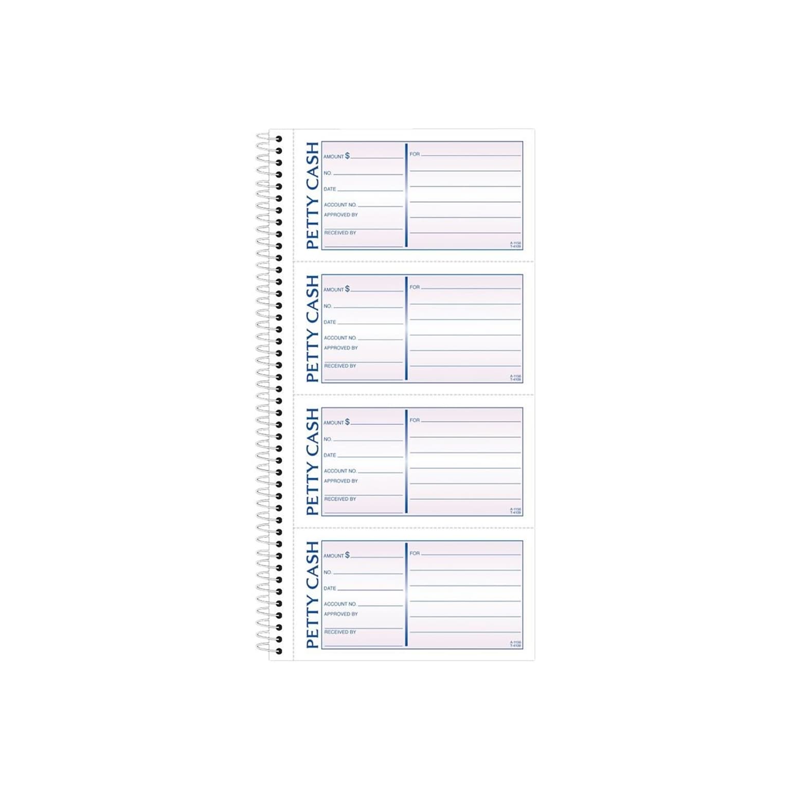 Adams Petty Cash 2-Part Carbonless Receipts Book, 2.75L x 5W, 200 Forms/Book, Each (ABF SC1156)