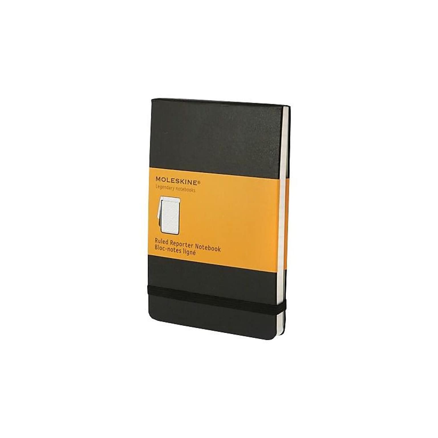 Moleskine Reporter Notebook, 3.5 x 5.5, Narrow Ruled, 96 Sheets, Black (705489)