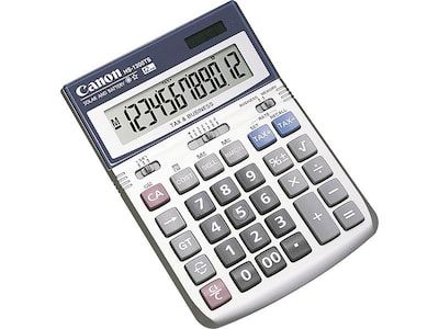 Canon HS-1200TS 7438A023AA 12-Digit Desktop Calculator, Gray/Silver