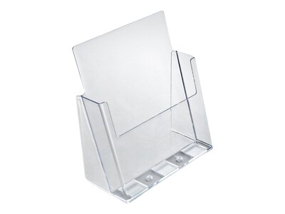 Azar Brochure Holders, 8.5 x 11, Clear Plastic, 2/Pack (252385)