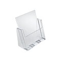 Azar Brochure Holders, 8.5 x 11, Clear Plastic, 2/Pack (252385)