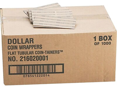 Pap-R Products Dollar Coin Wrappers, Gray 1,000/Box (30100)