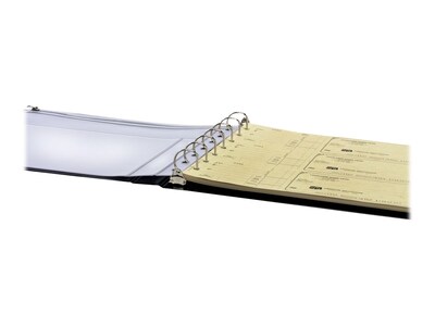 Cardinal 1" 7-Ring Business Check Binder, D-Ring, Black (35000V3)